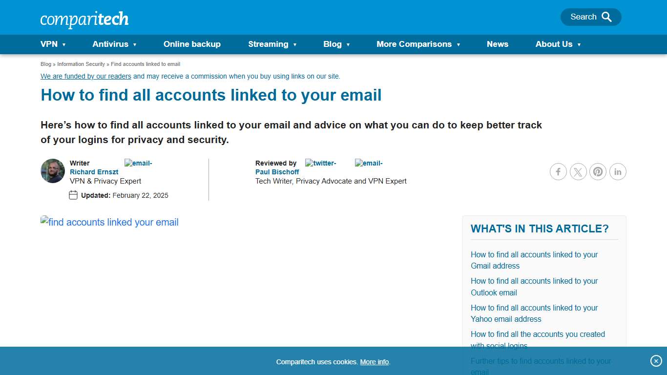 How to find all accounts linked to your email in 2025